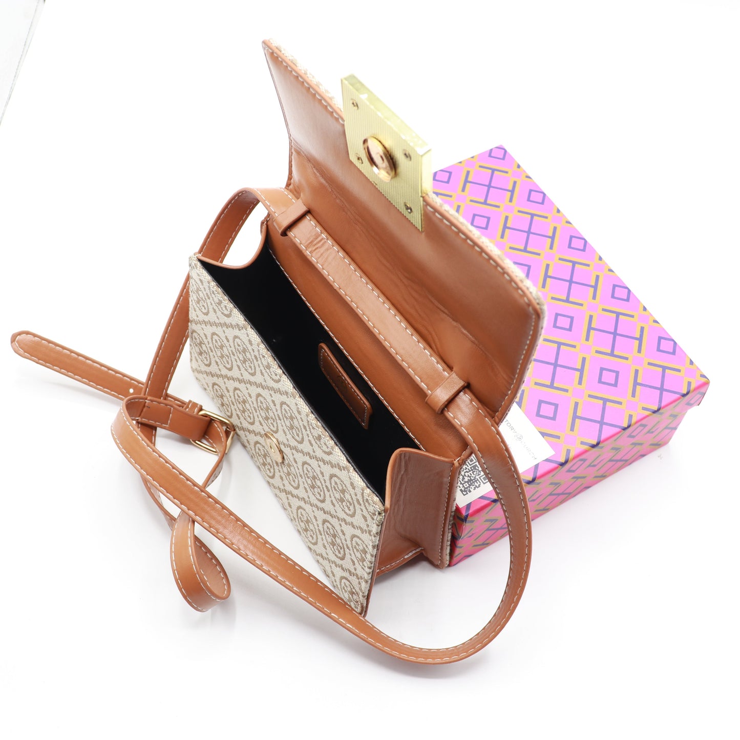 New Stylish T Monogram Mini Jacquard Handbag With Box TB07