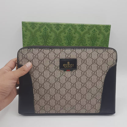 Luxury Man Handbag With Lock With Box 12036 coffee