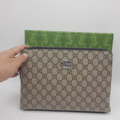 Luxury Man Handbag With Lock With Box 8806 coffee