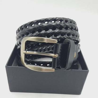 Luxury Men's Belt Brass Buckle Leather Stap With Box PB1