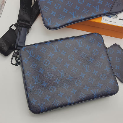 New Stylish Multi Pouch Cross Body Bag | 3-in-1 Combo Blue with box