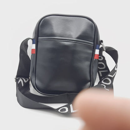 Imported Cross Body Famous Leather Men's Bag PCB-Black-458