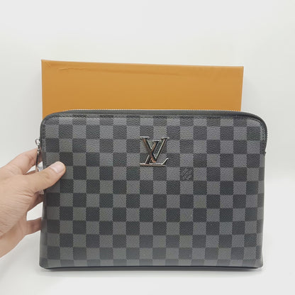 Luxury Man Handbag With Lock With Box 12020 Black