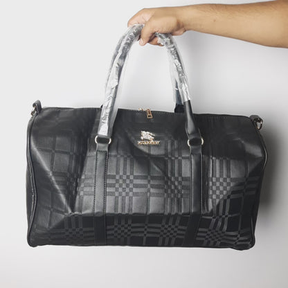 Luxury Fux Leather Travel luggage bag 19034 Black